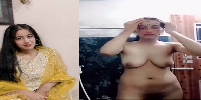 Naked Show In Bathroom By Horny Hairy Pussy Girl