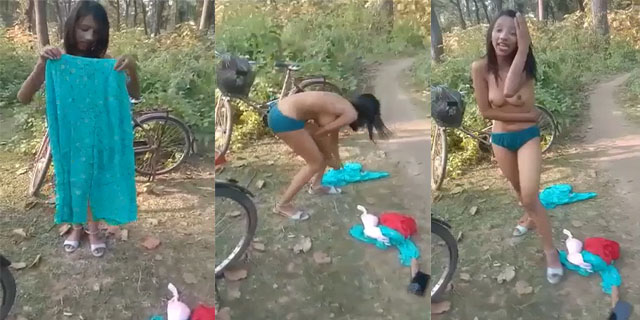 Desi Village Girls Nude - Desi village girl captured topless after sex