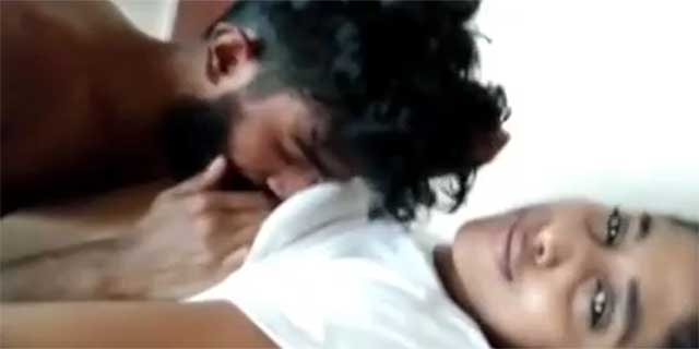 Village girl getting her boobs sucked by lover