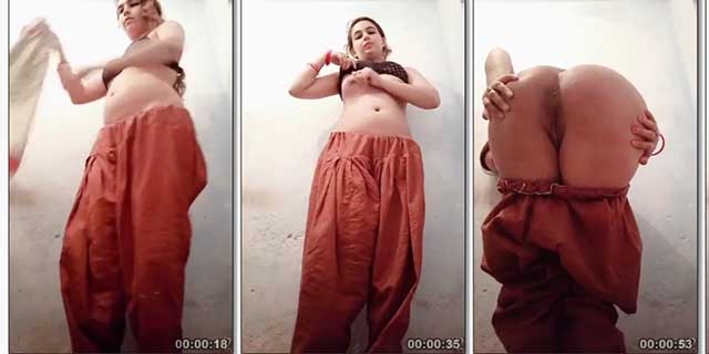 640px x 320px - Punjabi village girl showing her big ass