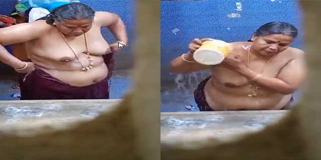 Bathroomaunty Sex Videos - Tamil village aunty hidden cam bath video
