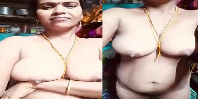Telugu Anties Sex Vidios - Telugu aunty big boobs and naked selfie video - Village Sex Videos
