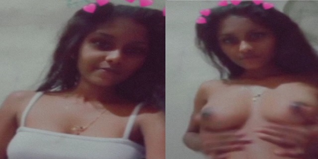 Srilankan college sex girl topless video making