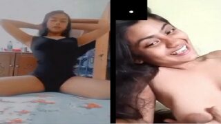 Indian GF topless video call sex chat recorded