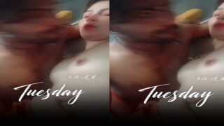 White tits girl nipple sucking by boyfriend