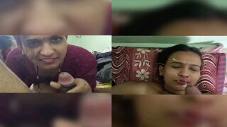 Hot bhabhi sex Marathi video with cum facial