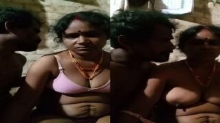 Desi village bhabhi foreplay boob show incest sex