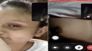 Small boobs village girl nude on video call