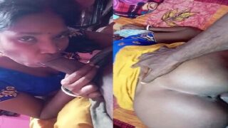 Indian porn village bhabhi blowjob and sex MMS