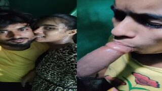 Girlfriend village sex blowjob to boyfriend